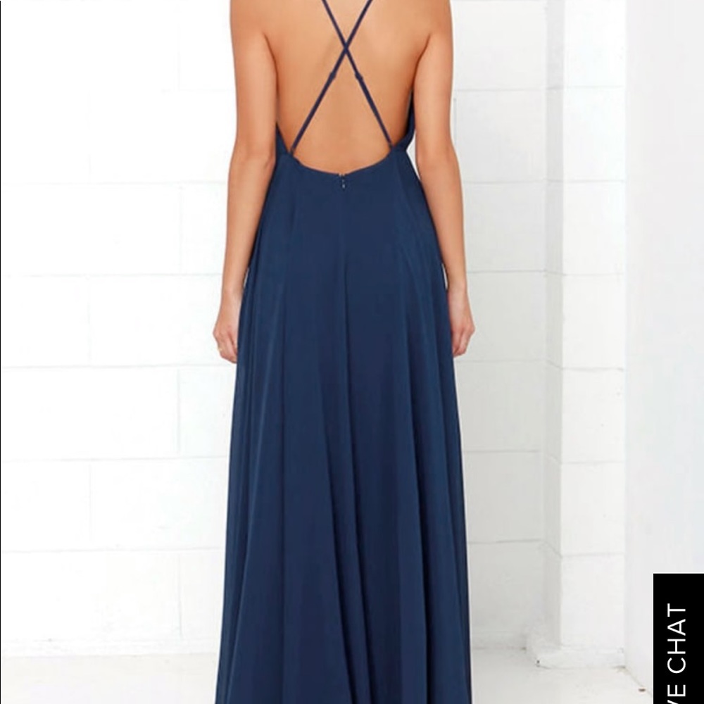 Navy blue maxi dress